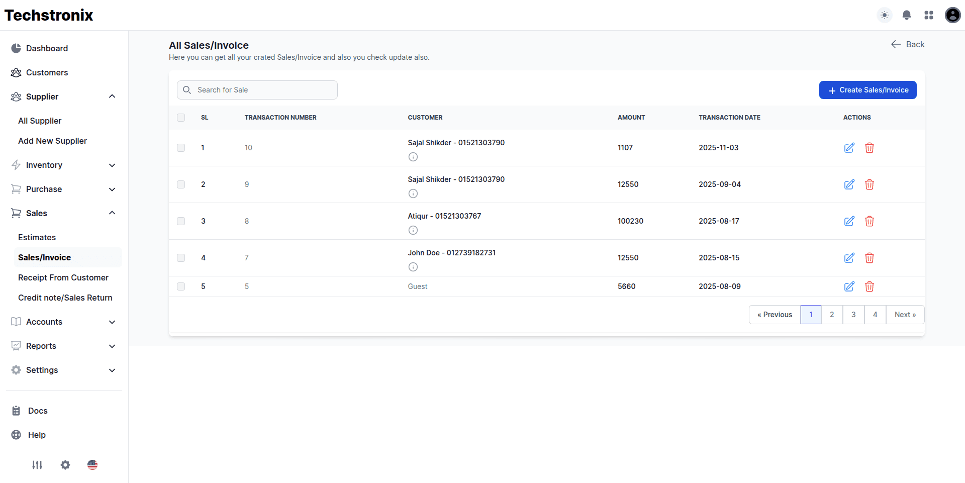 Detailed Sales Reports